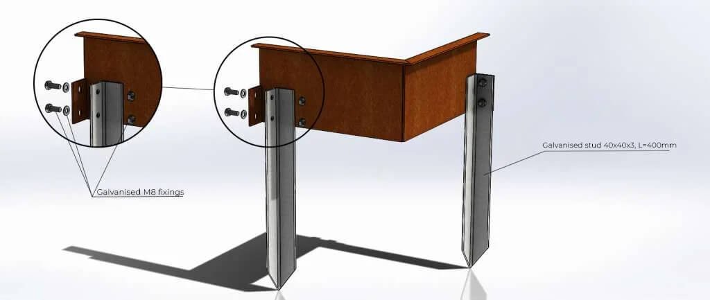 Internal Corner with Single Edge