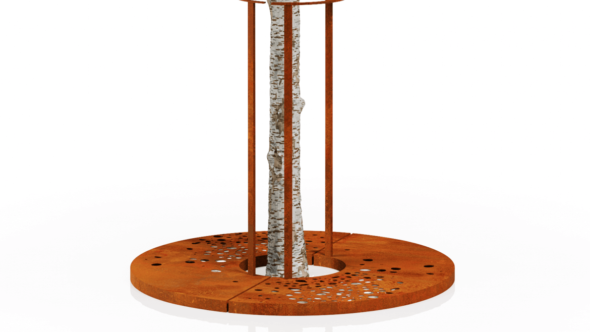 Round Tree Root Protection with Armrest